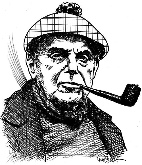 portrait crayonné de Pierre Mac Orlan