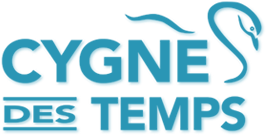 logo de Cygnes des temps en bleu